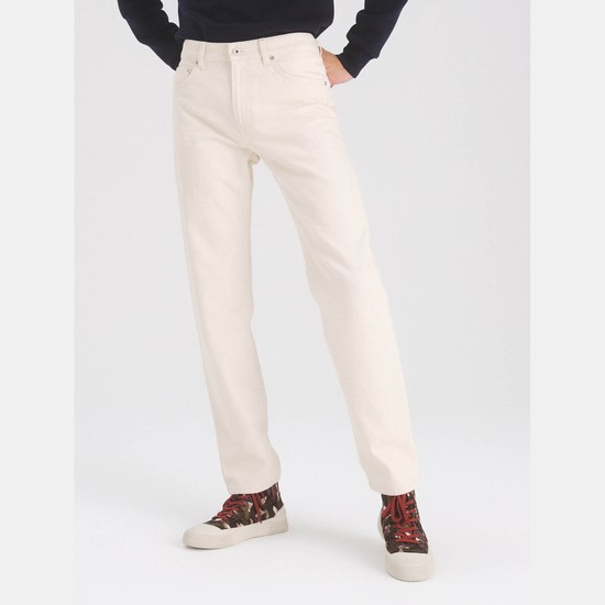 Aigle Cotton Chino Pants Men White ZA-07689